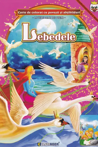 Lebedele. Carte de colorat cu povesti si abtibilduri