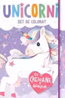 Unicorni - Set de colorat cu creioane si autocolante