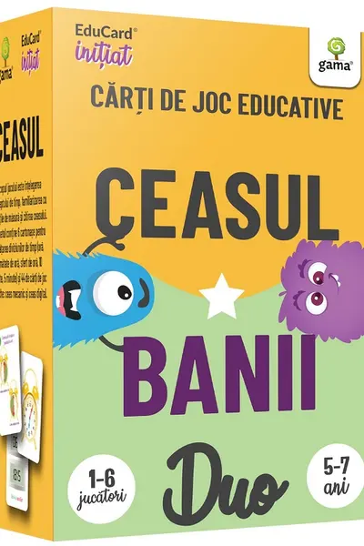 Ceasul. Banii. Cărți de joc educative