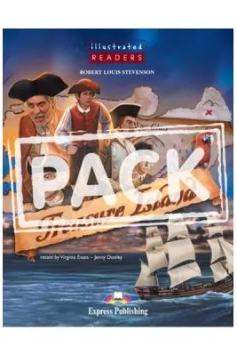 Literatura adaptata pentru copii benzi desenate Treasure Island. Set cu audio CD