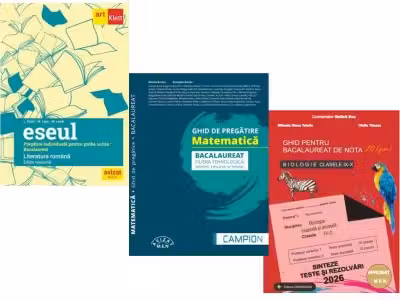 Pachet Bacalaureat 2026. Eseul. Pregatire individuala pentru proba scrisa, Matematica filiera tehnologica: servicii, resurse si tehnic si Biologie clasele 9-10 - Liliana Paicu, Marius Burtea, Stelica Ene