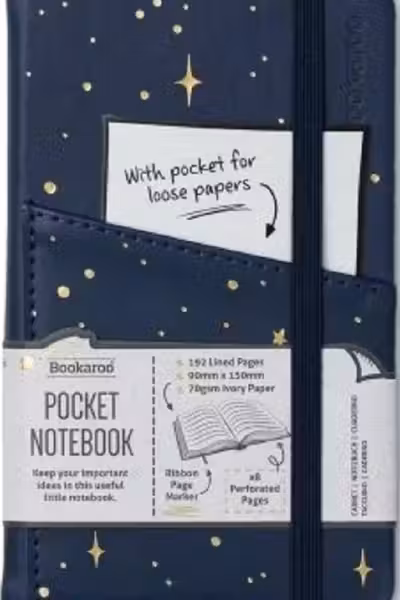 Bookaroo Pocket A6 Notebook Moon & Stars