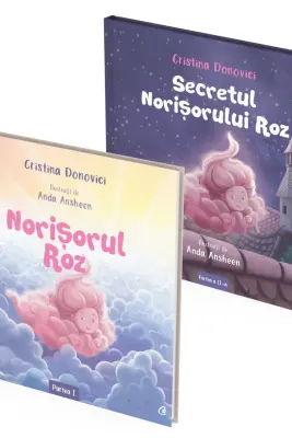 Pachet format din 2 titluri pentru copii Norisorul Roz, Secretul norisorului roz - Cristina Donovici