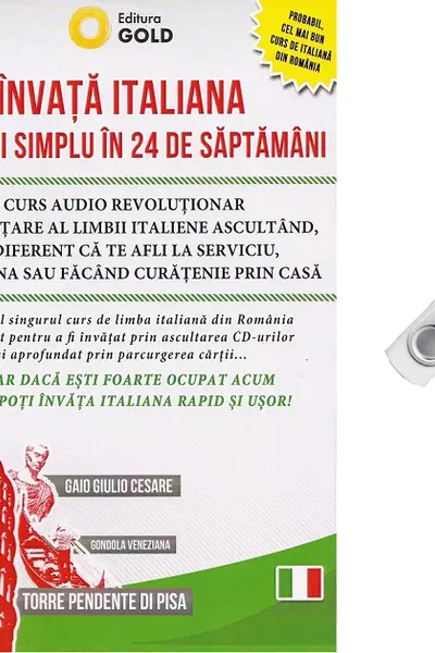 Învață italiană rapid și simplu în 24 de săptămâni + Stick USB