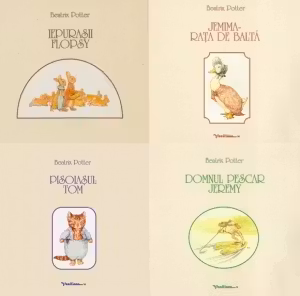 Pachet Carti pentru copii. 4 carti. 1. Iepurasii Flopsy; 2. Jemima rata de balta; 3. Pisoiasul Tom; 4. Domnul pescar Jeremy