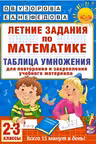 Летние задания по математике. Таблица умножения. 2-3 классы