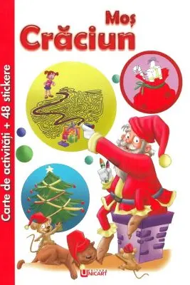 Carte de activitati cu 48 stickere: Mos Craciun