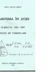 Admiterea in liceu - Subiecte 1991-1997 -Teste de verificare