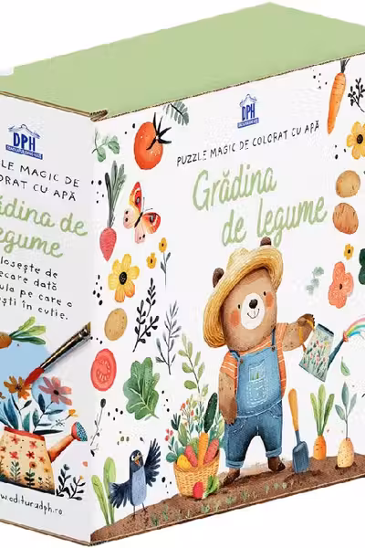 Gradina de legume - Puzzle magic de colorat cu apa
