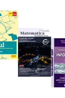 Pachet Bacalaureat 2026. Eseul. Pregatire individuala pentru proba scrisa, Matematica pe intelesul tuturor M-mate-info, M-stiintele naturii si Informatica. Clasele 11-12 intensiv Pascal C/C++ - Liliana Paicu, Teohar Mihadas, Susana Galatean