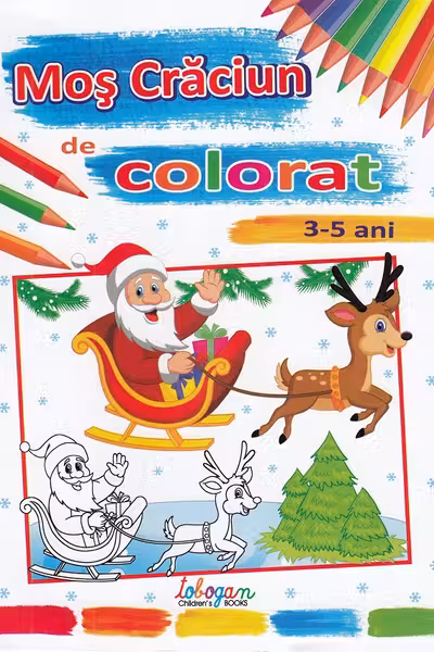 Mos Craciun de colorat
