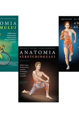 Pachet 3 titluri Anatomia ciclismului. Anatomia stretchingului. Anatomia alergarii