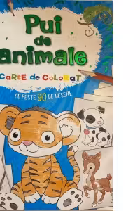 Pui de animale - Carte de colorat