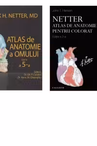 Pachet Netter editia a 5-a (2 carti): 1. Atlas de anatomie a omului Netter (editia a 5-a); 2. Netter Atlas de anatomie pentru colorat (editia a doua)
