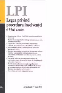 Legea privind procedura insolventei si 9 legi uzuale actualizat 17 mai 2011