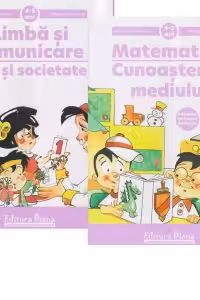 Set doua carti, A4, grupa mijlocie 4-5 ani - Limba si comunicare - om si societate; Matematica - Cunoasterea mediului