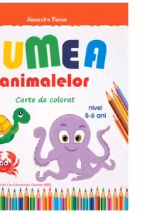 Lumea animalelor - Carte de colorat 5-6 ani