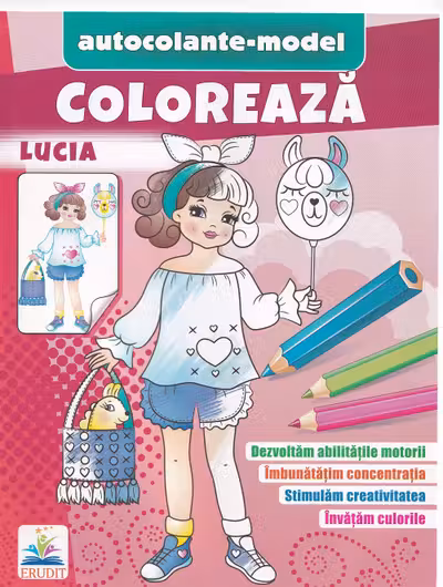 Coloreaza+autocolante Lucia