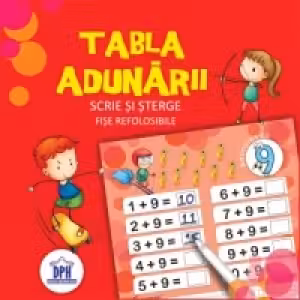 Tabla adunarii. Scrie si sterge. Fise refolosibile