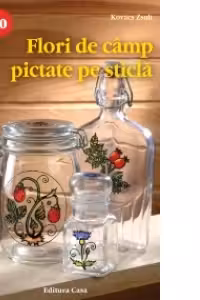 Flori de camp pictate pe sticla