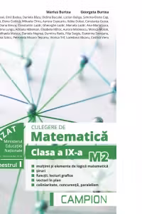 Culegere de matematica M2. Clasa a IX-a, semestrul I. Multimi si elemente de logica matematica, siruri, functii, lecturi grafice, vectori in plan, coliniaritate, concurenta, paralelism