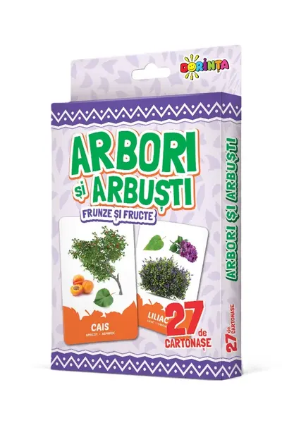 27 de cartonase. Arbori si arbusti frunze si fructe