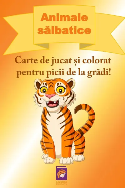 Animale salbatice. Carte de jucat si colorat pentru picii de la gradi!
