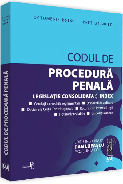 Codul de procedură penală: Octombrie 2019