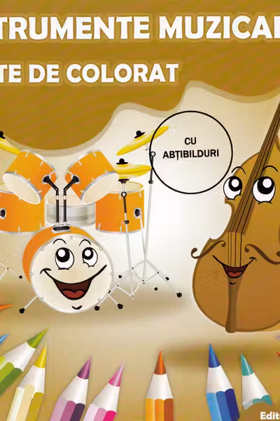 Instrumente muzicale. Carte de colorat