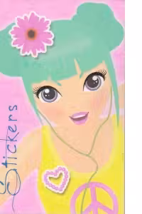 Princess TOP Stickers. Galben