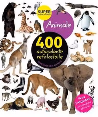 ANIMALE. 400 de autocolante refolosibile