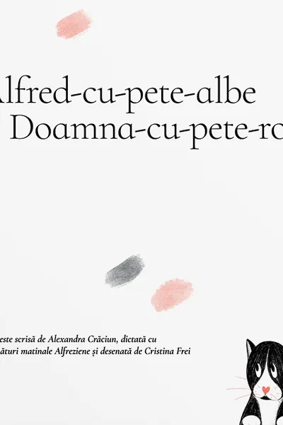 Alfred-cu-pete-albe și Doamna-cu-pete-roz