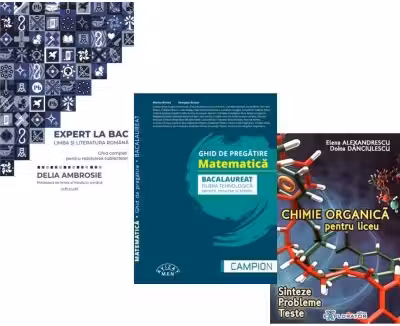 Pachet Bacalaureat 2026. Ghid complet Limba si literatura romana si Ghid de pregatire. Matematica. filiera tehnologica: servicii, resurse si tehnic si Chimie organica pentru liceu - Delia Ambrosie, Marius Burtea, Elena Alexandrescu