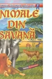 Animale din savana - Carte de colorat