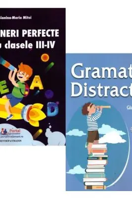 Pachet 2 carti: Compuneri perfecte pentru clasele 3-4 si Gramatica distractiva. Teste rezolvate pentru clasele 3-4 - Mitoi Gianina-Maria