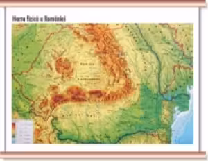 Harta fizică a României