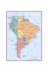 Harta America de Sud A4 - plastifiata