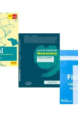 Pachet Bacalaureat 2026. Eseul. Pregatire individuala pentru proba scrisa, Matematica filiera tehnologica: servicii, resurse si tehnic si Fizica 100 variante rezolvate - Liliana Paicu, Marius Burtea, Doru Badiu