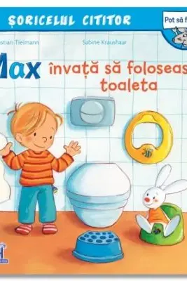 Max invata sa foloseasca toaleta