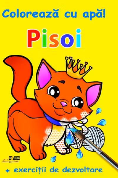 Coloreaza cu apa Pisoi