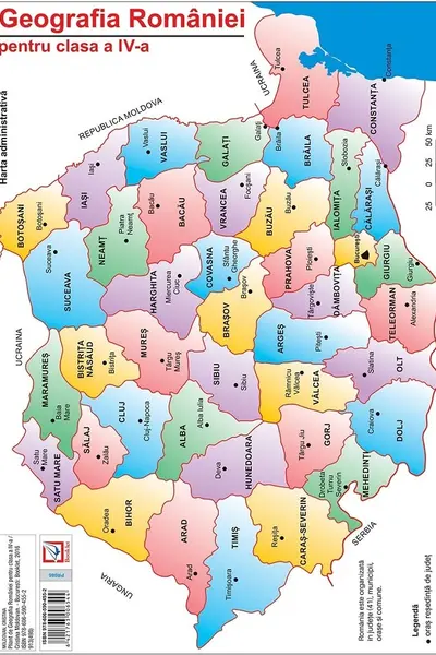 Harta geografiei României - Clasa 4