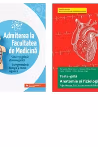 Pachet Barrons Admitere la medicina (2 carti): 1. Admiterea la Facultatea de Medicina. Sinteze si grile de chimie organica. Teste generale de biologie si chimie organica; 2. Teste-grila Anatomie si fiziologie umana. Admitere la universitatile de medicina