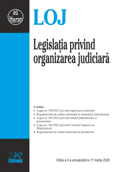 Legislatia privind organizarea judiciara