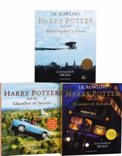 Harry Potter Illustrated 3 Books Set PAPERBACK