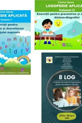 Pachet complet de logopedie aplicata (vol. 1 și vol. 2) si exercitii logopedice pentru remedierea dislaliei - Corina Oprea, Ecaterina Vrasmas