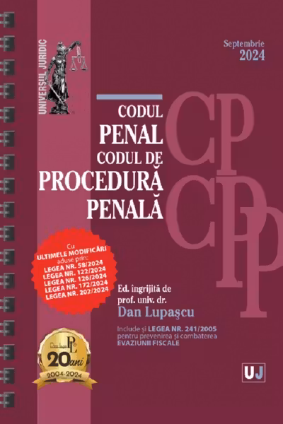 Codul penal si codul de procedura penala Septembrie 2024 Ed. spiralata