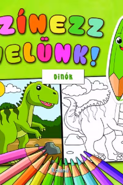 Színezz velünk! Dinók. Colorează cu noi! Dinozauri