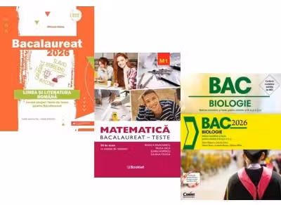 Pachet Bacalaureat 2026. Limba si literatura romana, Matematica M1. Teste si Biologie. Notiuni teoretice si teste pentru clasele 9-10 - Mihaela Dobos, Rodica Manolescu, Silvia Olteanu