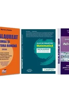 Pachet Bacalaureat 2026. Limba si literatura romana, Matematica filiera tehnologica: servicii, resurse si tehnic si Informatica clasele 11-12, intensiv Pascal C/C++ - Mariana Badea, Marius Burtea, Susana Galatean