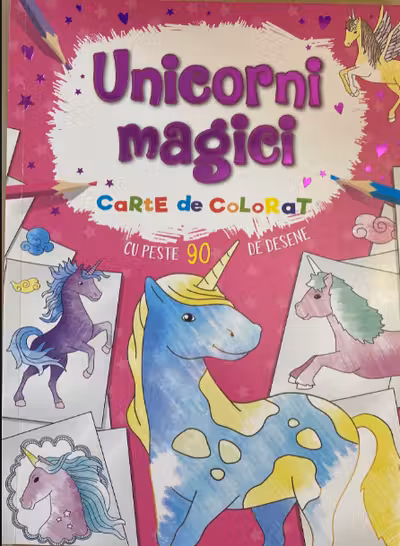 Unicorni magici. Carte de colorat cu peste 90 de desene. Flamingo